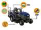 BullMach PEGASO 95-200 RMH - Tracteur tondeuse avec transmission hydrostatique - Bac de ramassage - Mulching
