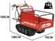 GeoTech Pro GeoPorter 330E B&amp;S - Brouette motoris&eacute;e avec benne extensible - 6 galets - 300 kg
