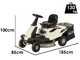 BlackStone RAVEN 66-750 CSM-V - Tracteur tondeuse mini-rider - Moteur de 224 cm&sup3;