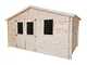 Alce Michelle 396x249 - Abri de jardin en bois - Avec fen&ecirc;tres - 396 x 249 x 236 cm