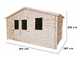 Alce Michelle 396x249 - Abri de jardin en bois - Avec fen&ecirc;tres - 396 x 249 x 236 cm