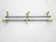 Couple de rampes inox de d&eacute;sherbage avec Jets papillon laiton 3+3 &eacute;quip&eacute; de supports INOX