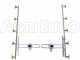 Couple de rampes inox de d&eacute;sherbage &agrave; jets papillon laiton 5+5 &eacute;quip&eacute; de supports INOX