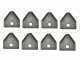 Kit 8 marteaux triangulaires de rechange pour broyeur GeoTech GS 150 E - GS 70