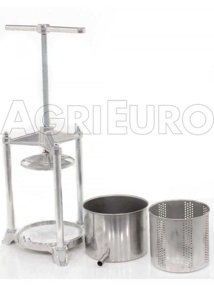 Presse-purée PAVI En Aluminium Moulé - Capacité 3 Litres, Avec Récupérateur En Inox, Pour Légumes Et Fruits