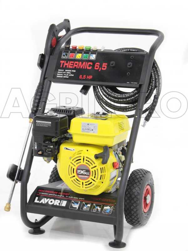 Nettoyeur haute pression thermique Lavor Pro Thermic 6,5 avec moteur 196 cm3 &agrave; essence - 210 bars