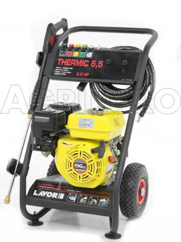 Nettoyeur haute pression thermique Lavor Pro Thermic 6,5 avec moteur 196 cm3 &agrave; essence - 180 bars