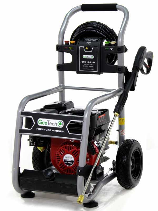 Nettoyeur haute pression thermique GeoTech GPW 10/210 B - moteur &agrave; essence de 208cc et 7 HP - 233 bars