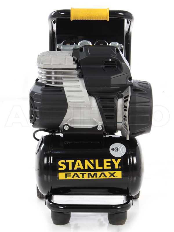 Compresseur &eacute;lectrique sur chariot Stanley sil air 244/10 PCM - moteur 1.5 HP - 10 L oilless - Silencieux