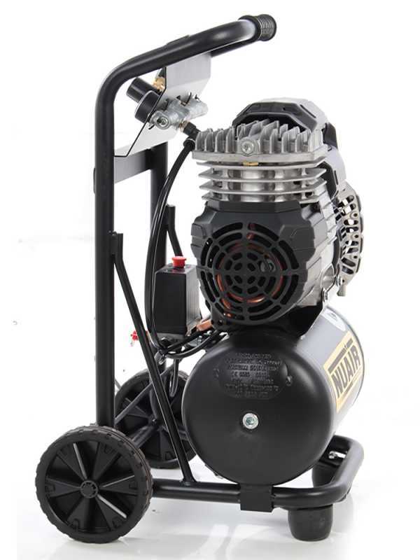 Compresseur &eacute;lectrique vertical Nuair sil air 244/10 PCM - moteur 1.5 HP - 10 L oilless - Silencieux