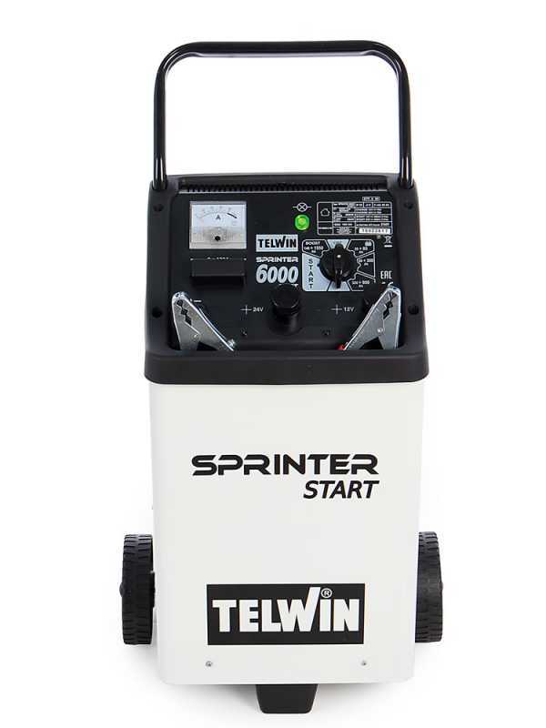 Telwin Sprinter 6000 Start - Chargeur de voiture et d&eacute;marreur - batteries 12/24V, 20 &agrave; 1550Ah