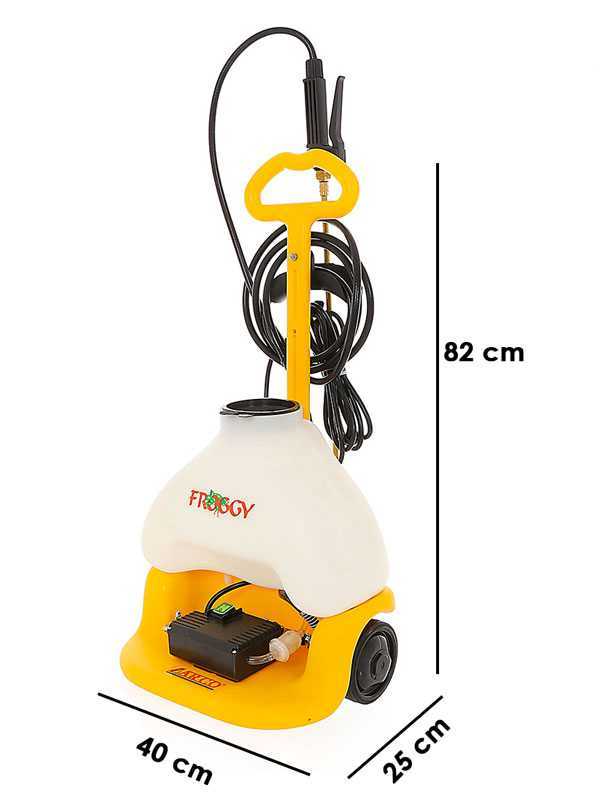 Pompe de pulv&eacute;risation &eacute;lectrique &agrave; trolley ARCO Froggy Baby - R&eacute;servoir de 10L