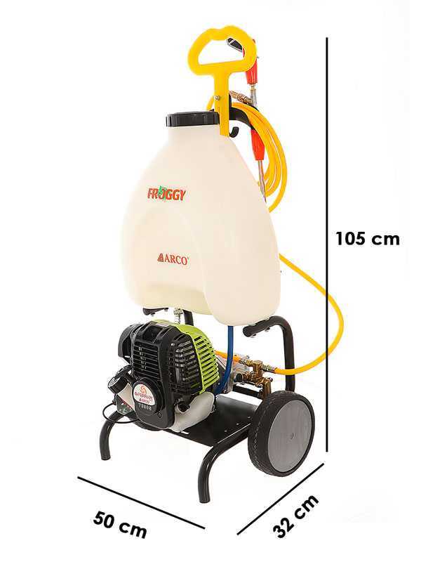 Pompe de pulv&eacute;risation thermique ARCO Froggy Super S35 &agrave; trolley avec moteur 4 temps