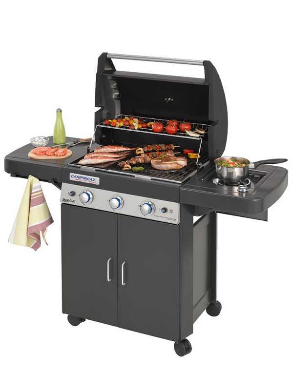Barbecue à gaz avec plancha top