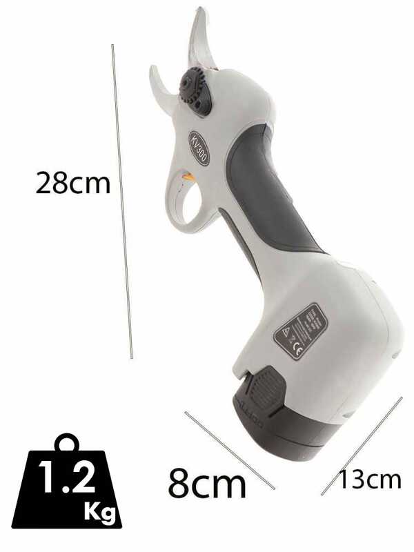 Volpi KV300 - S&eacute;cateur &eacute;lectrique de taille - 2x 14.4V 2.5Ah - Diam&egrave;tre de coupe 25 mm