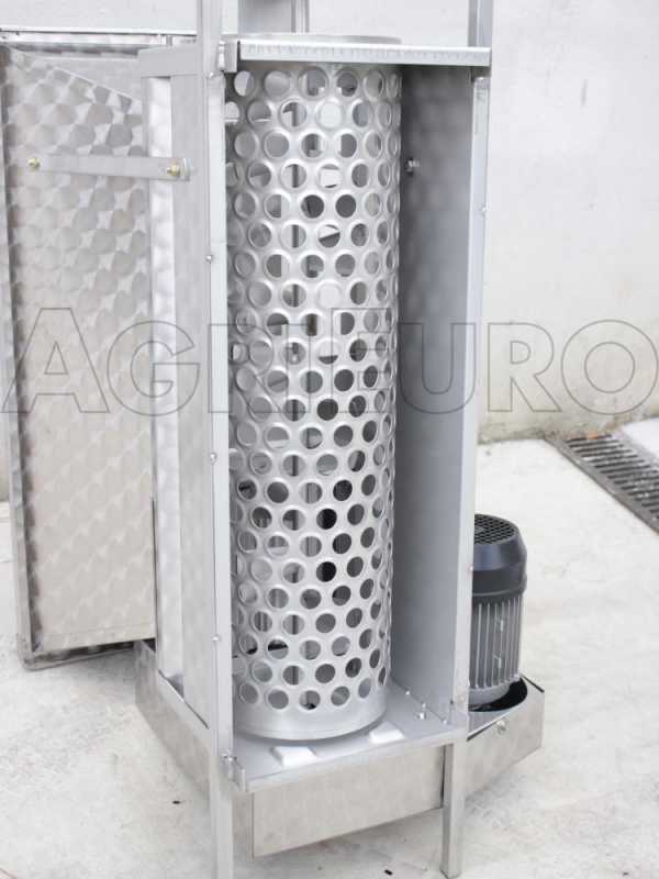 Fouloir &eacute;grappoir &eacute;lectrique &agrave; brancard en Acier Inox - moteur 1,2 CV