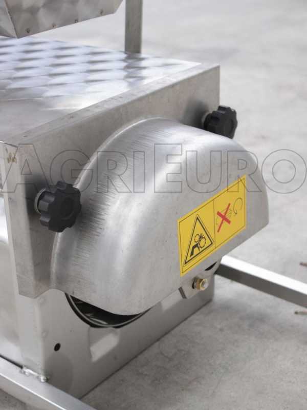 Fouloir &eacute;grappoir &eacute;lectrique &agrave; brancard en Acier Inox - moteur 1,2 CV