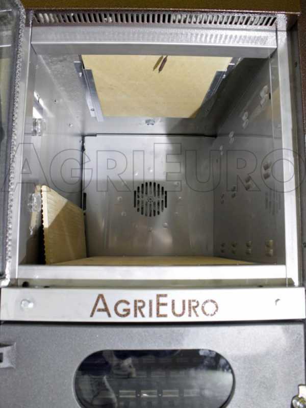 Four &agrave; bois encastrable en acier AgriEuro Medius 80 Deluxe INC Inox - &eacute;maillage cuivr&eacute;