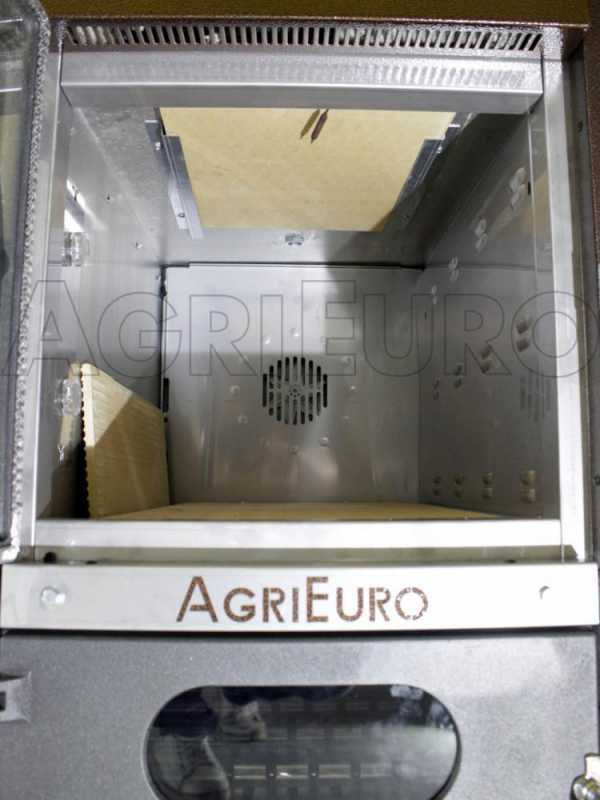 AgriEuro Magnus 100 Deluxe INC - Four &agrave; bois en acier encastrable - Cuivre &eacute;maill&eacute; - Inox