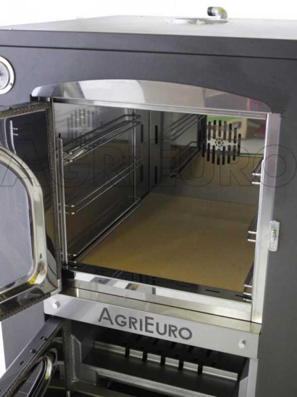 Four encastrable &agrave; bois en acier AgriEuro Medius 60 Inc - ventil&eacute;