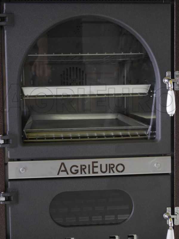 AgriEuro Medius 80 Deluxe EXT - Four &agrave; bois acier d'ext&eacute;rieur - Cuivre &eacute;maill&eacute; - Inox