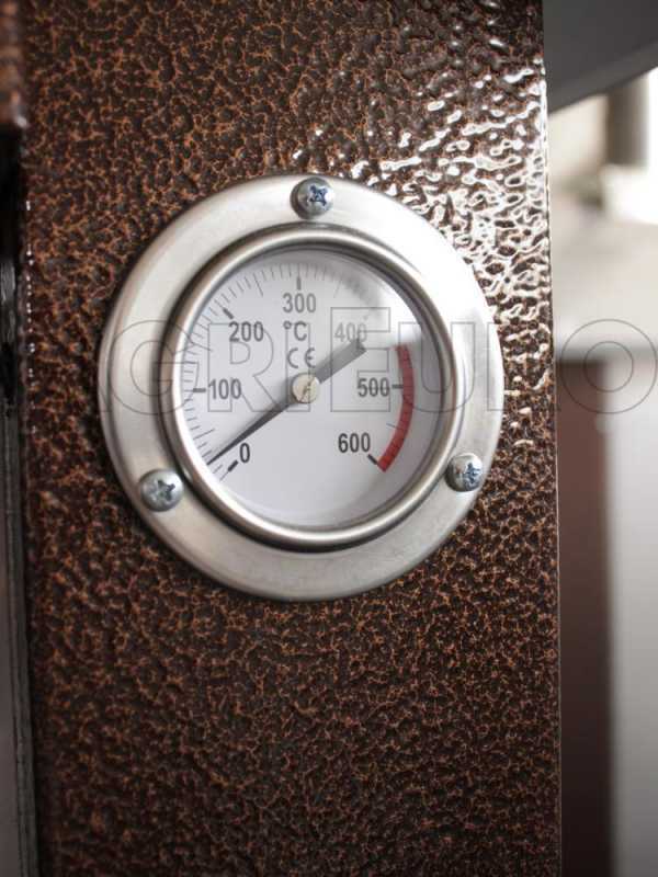 Four &agrave; bois encastrable en acier AgriEuro Maximus 100 Deluxe INC Inox - cuivre &eacute;maill&eacute;