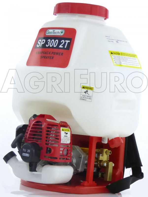 Pulv&eacute;risateur thermique &agrave; dos Geotech SP 300 2 T avec moteur 26 cc