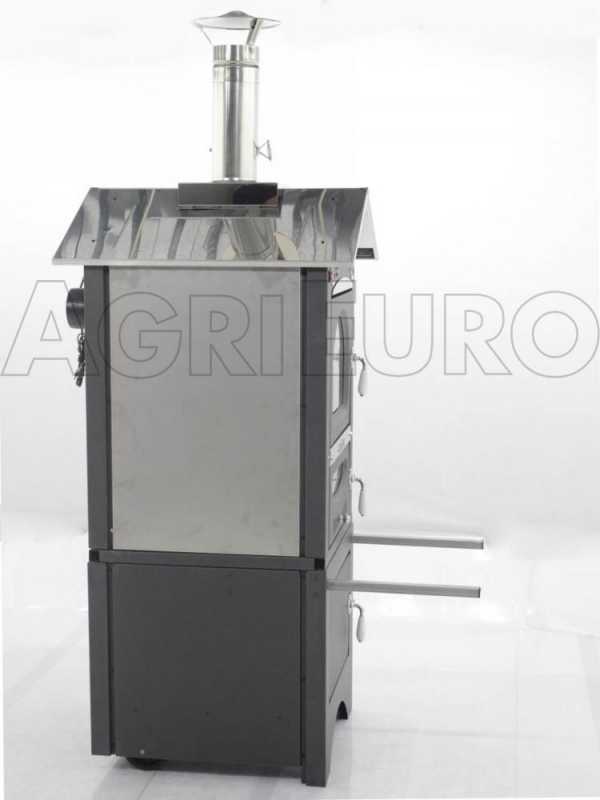 Agrieuro Minimus 50 EXT - Four &agrave; pizza &agrave; bois en acier inox d'ext&eacute;rieur - Ventil&eacute;