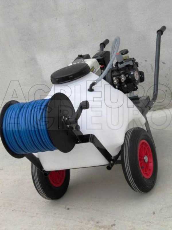 Groupe motopompe de pulv&eacute;risation Comet APS 41 - Loncin G 160 F et chariot avec cuve 120 L avec crochet