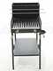 Barbecue &agrave; bois en t&ocirc;les r&eacute;sistantes Cruccolini Fuocone Inox avec grille 50 x 50 cm