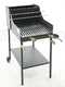 Barbecue &agrave; bois en t&ocirc;les r&eacute;sistantes Cruccolini Fuocone Inox avec grille 50 x 50 cm