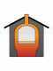 Four encastrable &agrave; bois en acier AgriEuro Medius 60 Inc - ventil&eacute;