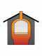AgriEuro Medius 80 Inc - Four &agrave; bois en acier encastrable - Ventil&eacute;