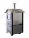 AgriEuro Medius 80 EXT - Four &agrave; bois en acier d'ext&eacute;rieur - Ventil&eacute; - Toit et parois inox - Inox