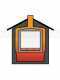 Four &agrave; bois en acier d'ext&eacute;rieur AgriEuro Medius Plus 100 EXT - ventil&eacute;, toit rouge