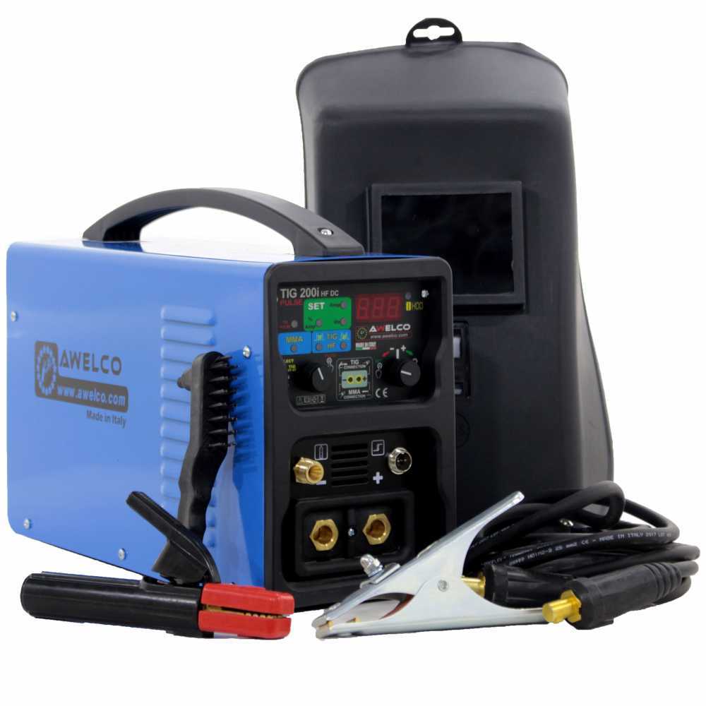 Poste à Souder Inverter GX200 AWELCO - Digital 30-160A, 190A Max - Avec Cagoule Auto DIN13 - Professionnel MMA