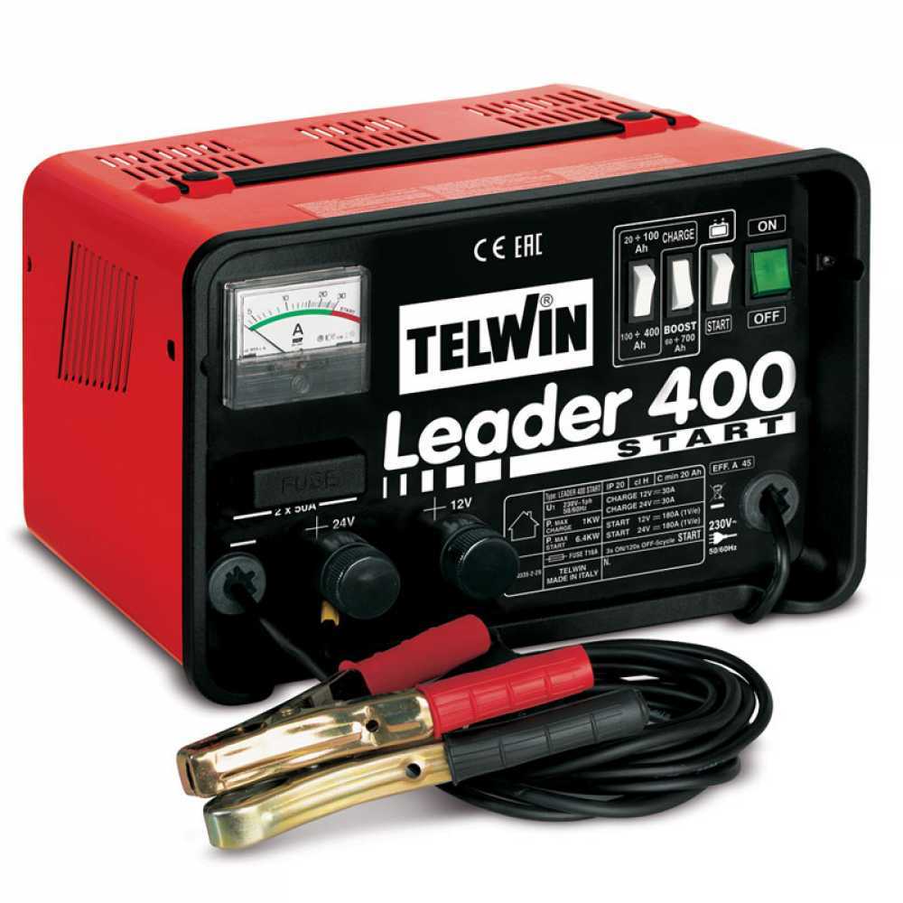 Chargeur de batterie auto et démarreur Telwin Leader 400 Start - batteries  WET/START-STOP 12/24V