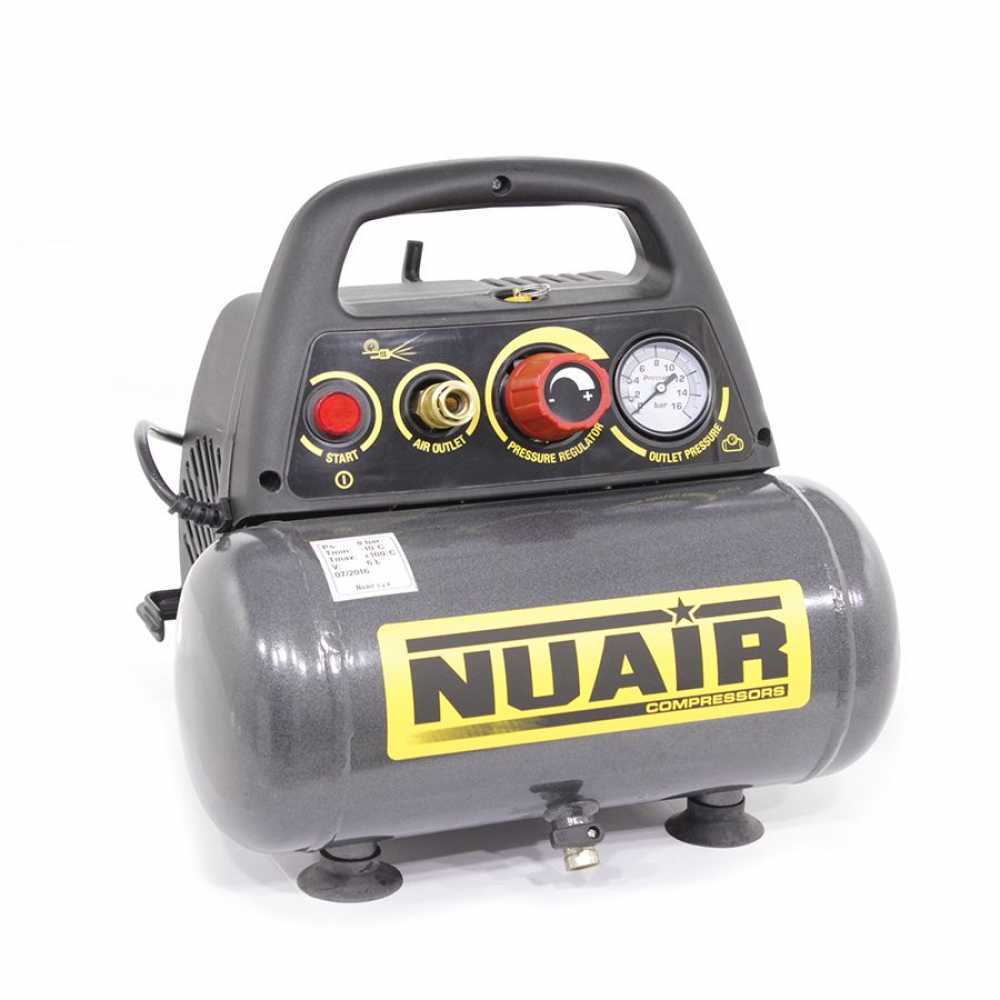 Mini-Compresseur électrique portatif Nuair 200/8/6 moteur 1.5 HP - 6 L
