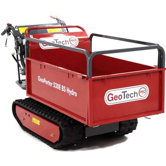 Brouette à moteur GeoTech Pro GeoPorter 530E BS Hydro - 10 CV - basculement hydraulique, charge 500 kg