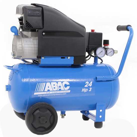 Abac Pole Position L30P - Compresseur d'air &eacute;lectrique sur chariot - Moteur 3 CV - 24 L