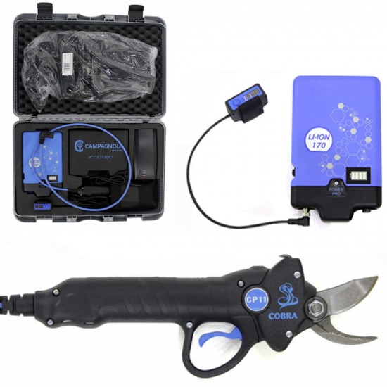 S&eacute;cateur &eacute;lectrique de taille Campagnola Cobra CP11, &agrave; batterie - Power Kit 170 LI-ION