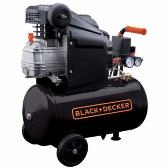 Black &amp; Decker BD 205 24 - Compresseur d'air &eacute;lectrique monophas&eacute; - Moteur 2 CV - 24 L