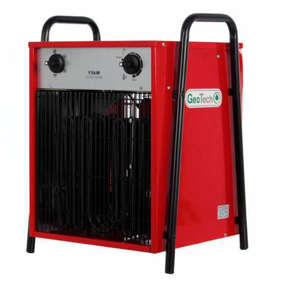 GeoTech EH 1500 T - G&eacute;n&eacute;rateur d'air chaud &eacute;lectrique avec ventilateur - 15 KW - triphas&eacute;