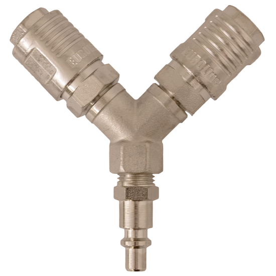 Raccord rapide en "Y" (doté de 2 embouts rapide femelles)