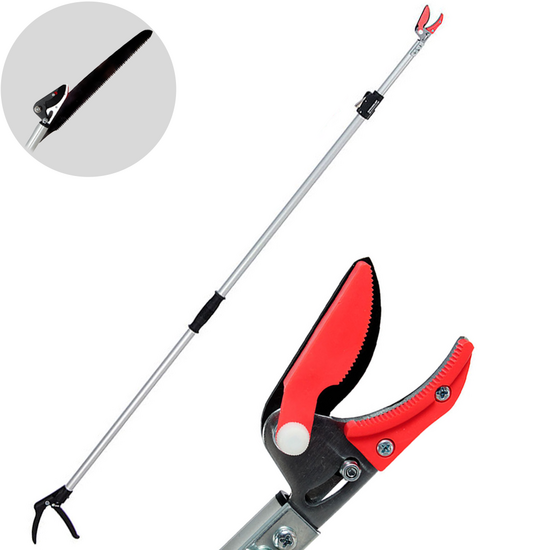 Ausonia - Coupe-branches sur perche t&eacute;lescopique extensible de 192 &agrave; 302&nbsp;cm - avec scie