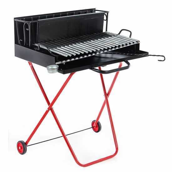 Pegoraro Angelo 214 Medium - Barbecue portable à bois et charbon - Pliant