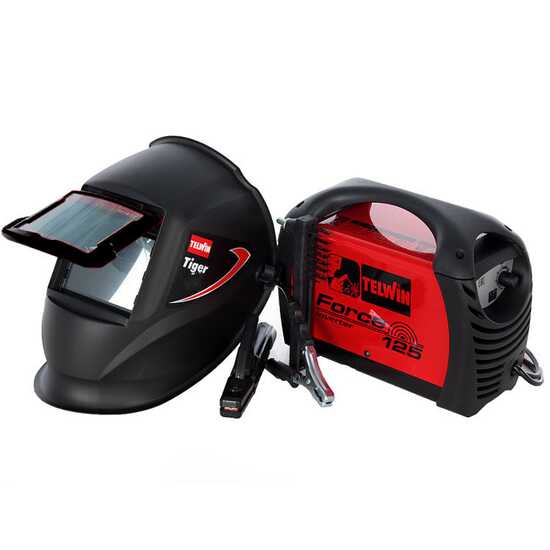 Telwin FORCE 125 - Poste &agrave; souder Inverter (MMA) + Masque, courant continu (DC)
