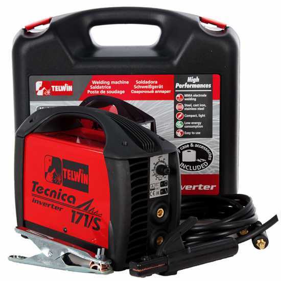 Poste &agrave; souder inverter &agrave; &eacute;lectrode et TIG en courant continu Telwin Tecnica 171/S - 150 A - Kit