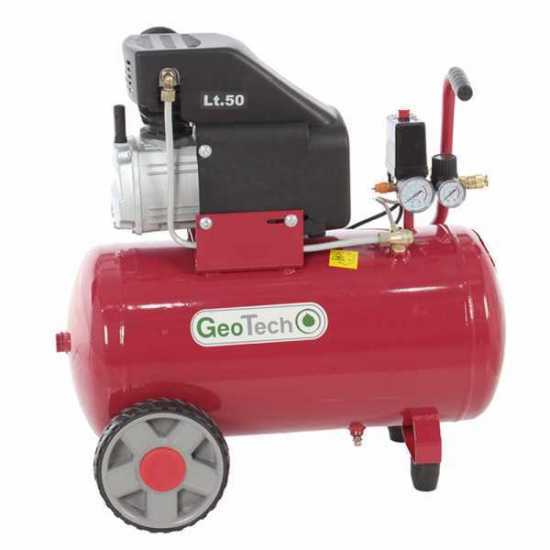 GeoTech AC 50.8.20 - Compresseur d'air &eacute;lectrique 50 L air comprim&eacute; - Moteur 2 CV