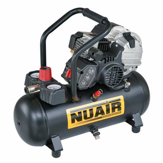 Nuair Fu 227/10/12 - Compresseur d'air &eacute;lectrique compact portatif - Moteur 2 CV - 12 L